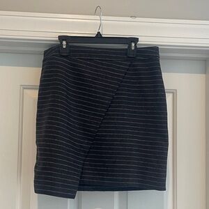 Madewell Gray Mini Skirt with Gray Stripes